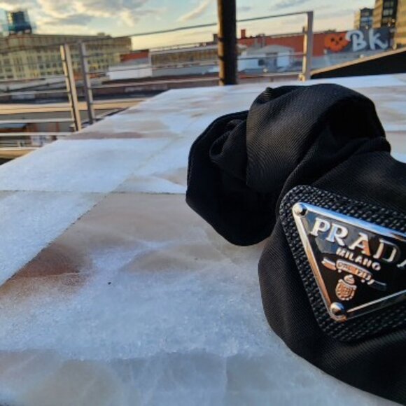 Prada Tessuto Hair Scrunchie Canvas - Picture 4 of 5